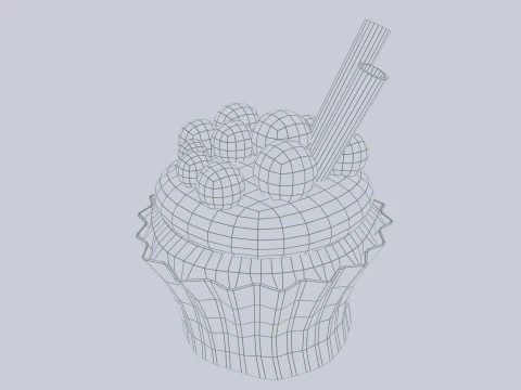 Кекс 3D Модель