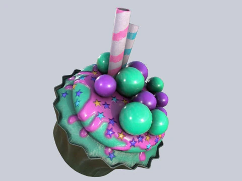 Кекс 3D Модель