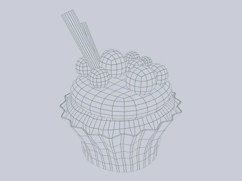 Кекс 3D Модель