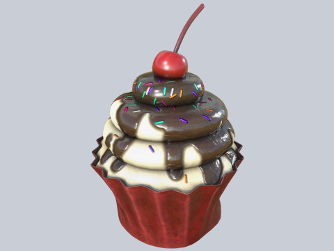 Cupcake 3D मॉडल