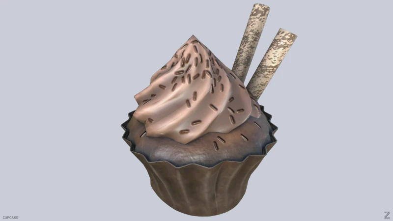 Cupcake Modello 3D .c4d .max .obj .3ds .fbx .stl .blend 