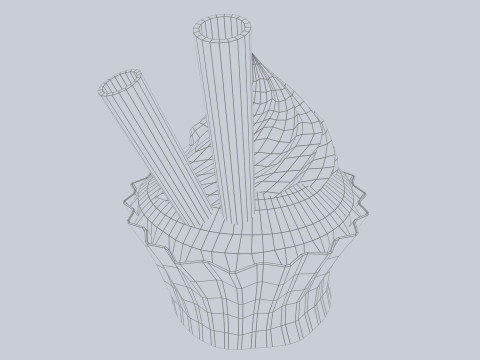 Cupcake 3Dモデル