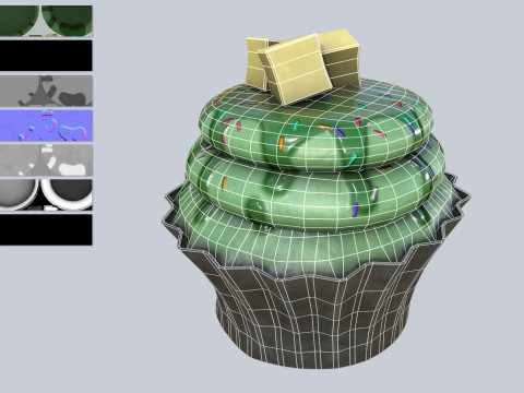 Cupcake collection 3D Model