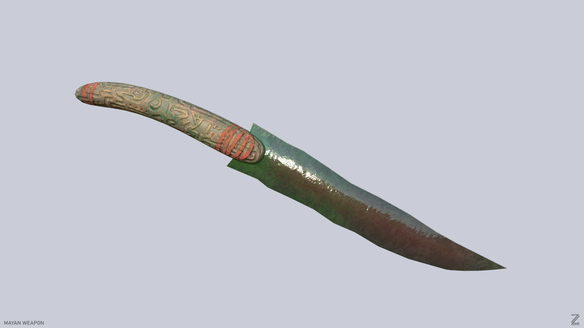Mayan weapon 3D Model .c4d .max .obj .3ds .fbx .stl .blend 