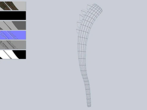 Maya-Waffe 3D Modell