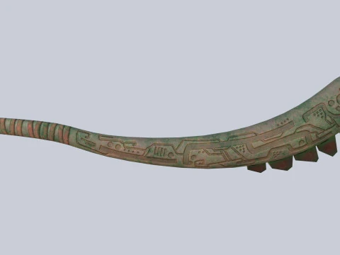 Maya-Waffe 3D Modell