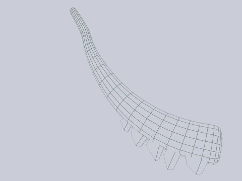 Maya-Waffe 3D Modell