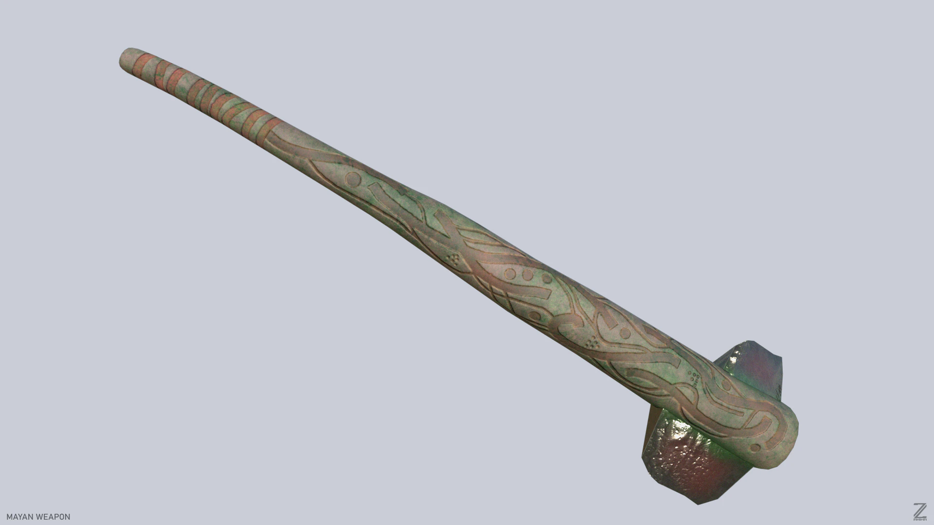 Mayan weapon 3D Model .c4d .max .obj .3ds .fbx .stl .blend 