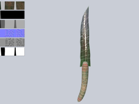 Mayan weapon collection 3D-Modell