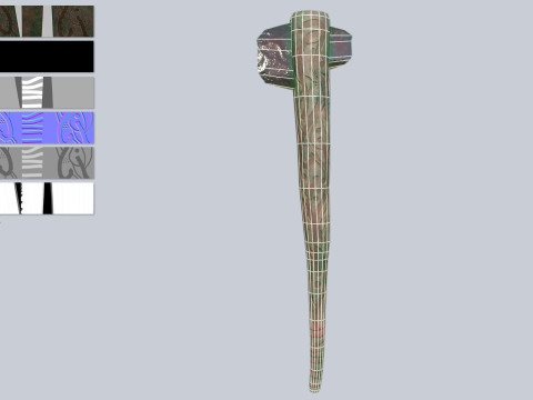 Mayan weapon collection 3D-Modell