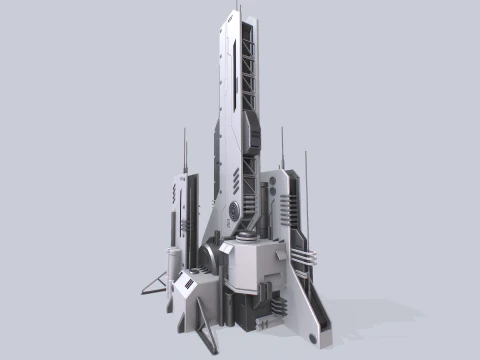 Futuristic building 3D Model
