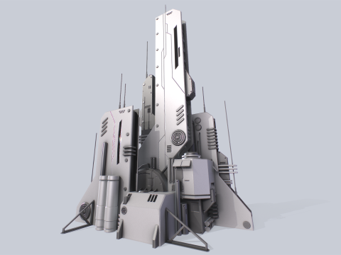 Futuristic building 3D Model