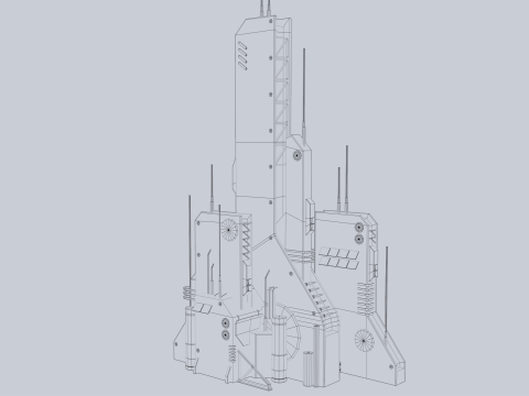Futuristic building 3D Model