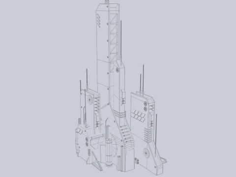 Futuristic building 3D Model