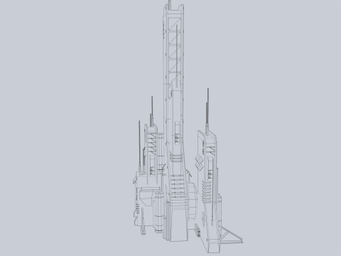 Futuristic building 3D Model