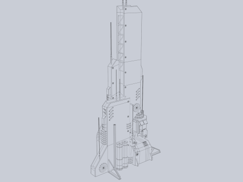 Futuristic building 3D Model