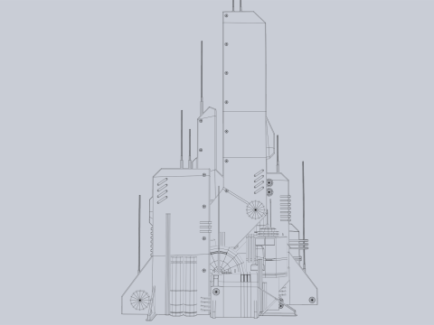 Futuristic building 3D Model