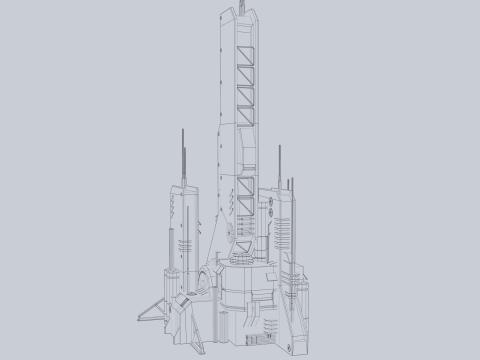 Futuristic building 3D Model