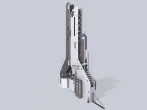 Edificio futuristico Modello 3D