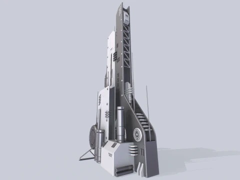 Edificio futuristico Modello 3D