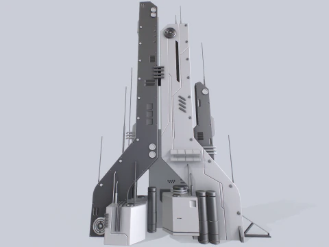 Edificio futuristico Modello 3D