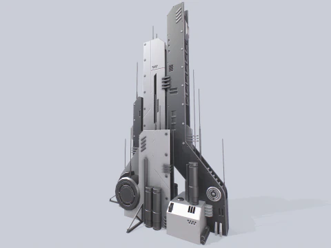 Edificio futuristico Modello 3D