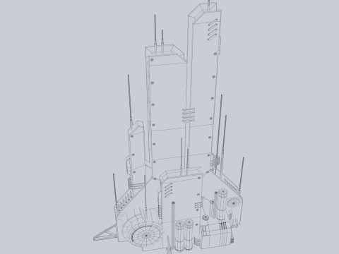 Futuristic building 3Dモデル