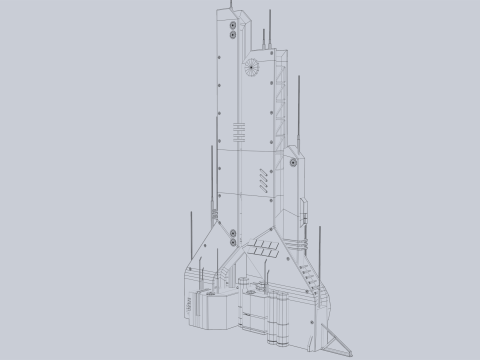 Futuristic building 3Dモデル