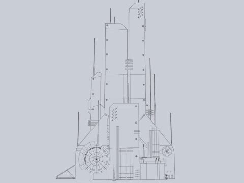 Futuristic building 3Dモデル