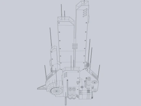 Edificio futuristico Modello 3D