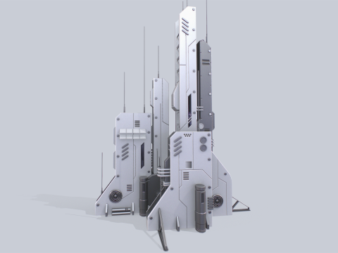 Futuristic building 3D मॉडल