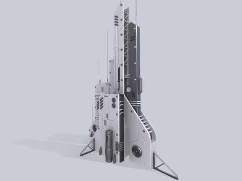 Futuristic building 3D मॉडल