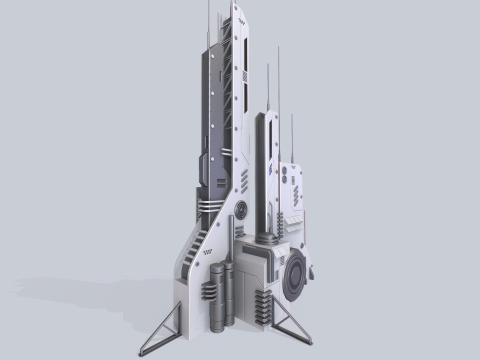 Futuristic building 3D मॉडल