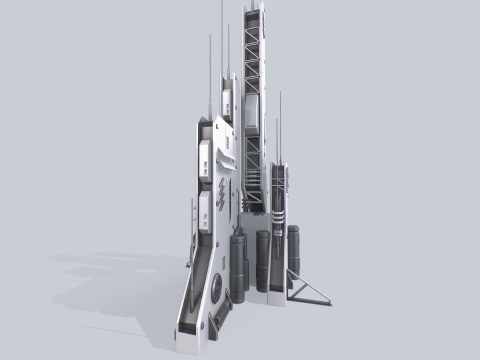 Futuristic building 3D मॉडल