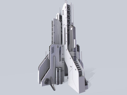 Futuristic building 3D Model