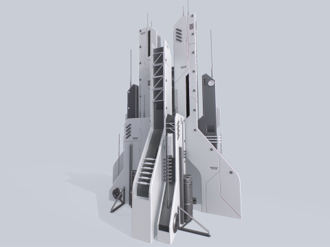 Futuristic building 3D Model