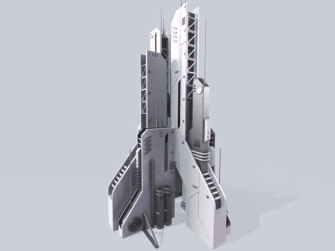 Futuristic building 3D Model