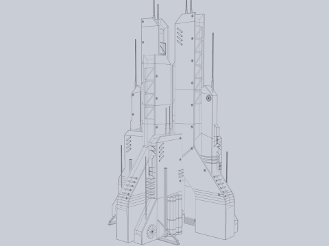 Futuristic building 3D Model