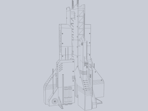 Futuristic building 3D Model