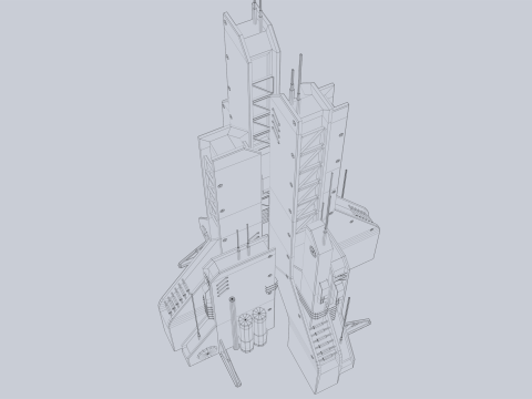 Futuristic building 3D Model