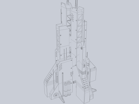 Futuristic building 3D Model
