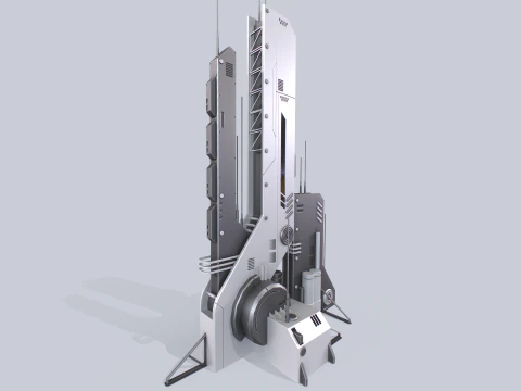 भविष्योन्मुखी इमारत 3D मॉडल