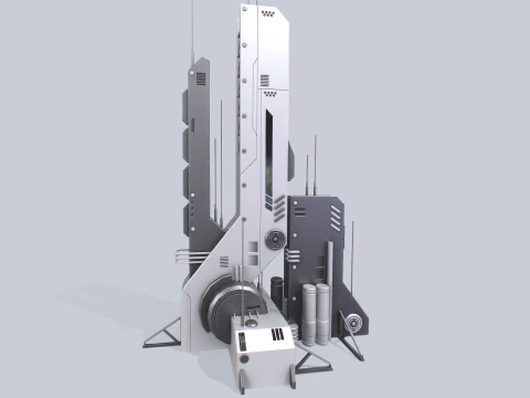 भविष्योन्मुखी इमारत 3D मॉडल