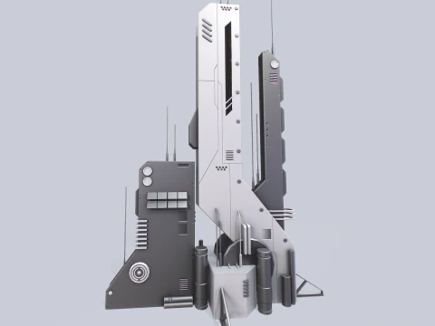 भविष्योन्मुखी इमारत 3D मॉडल