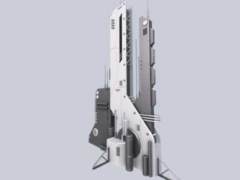 भविष्योन्मुखी इमारत 3D मॉडल