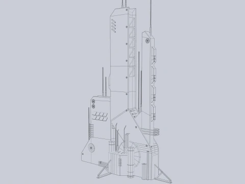 भविष्योन्मुखी इमारत 3D मॉडल