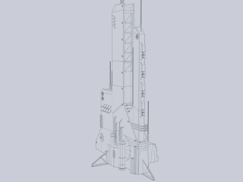 भविष्योन्मुखी इमारत 3D मॉडल