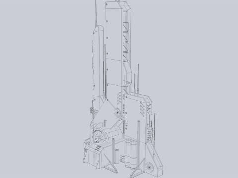 Futuristic building Modèle 3D