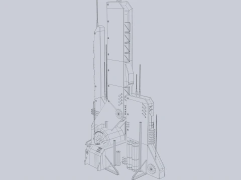 भविष्योन्मुखी इमारत 3D मॉडल