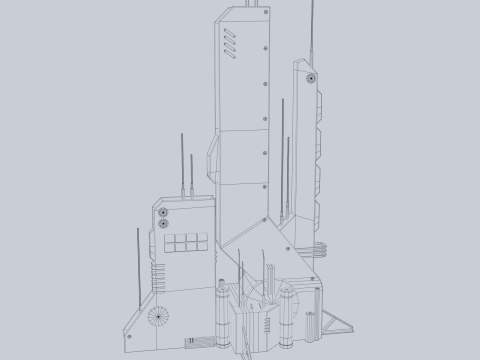 Futuristic building Modèle 3D
